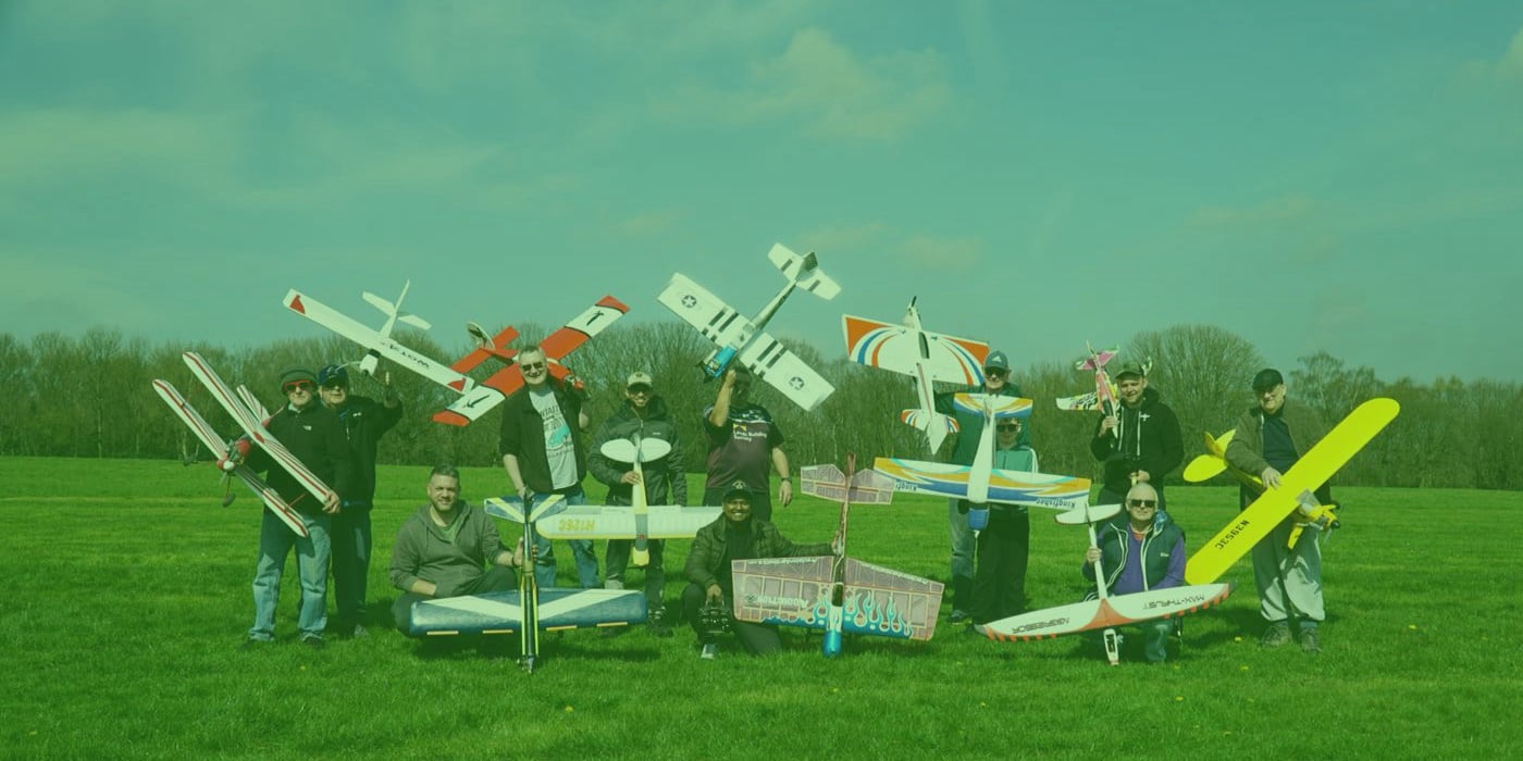 Model aircraft at the club flying field